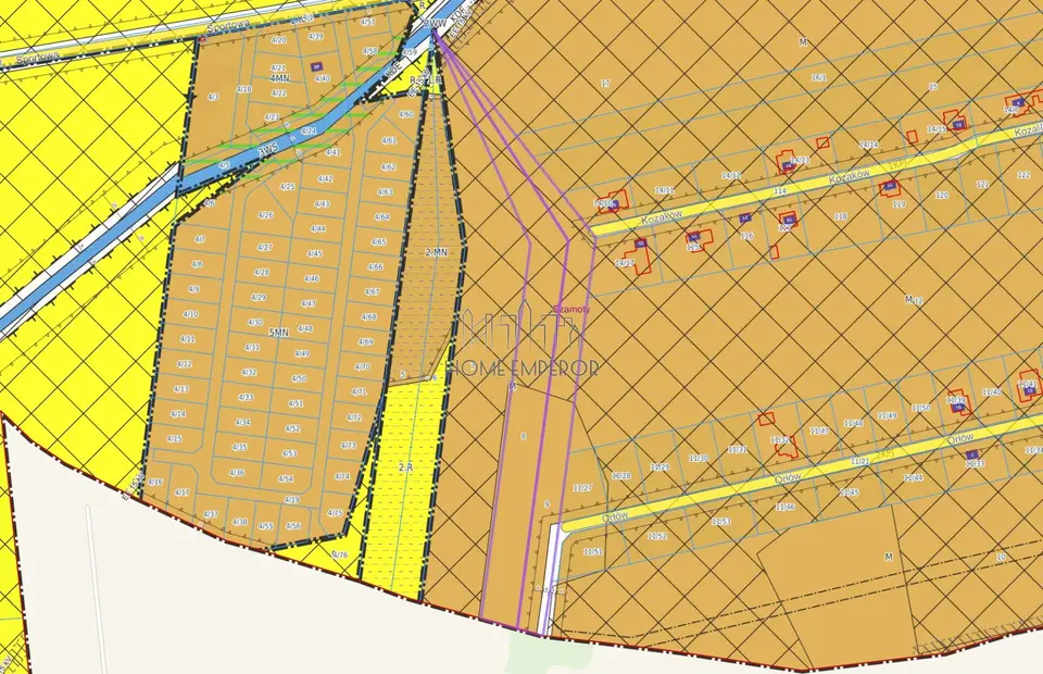 Działka budowlana 1,37 ha, Szamoty