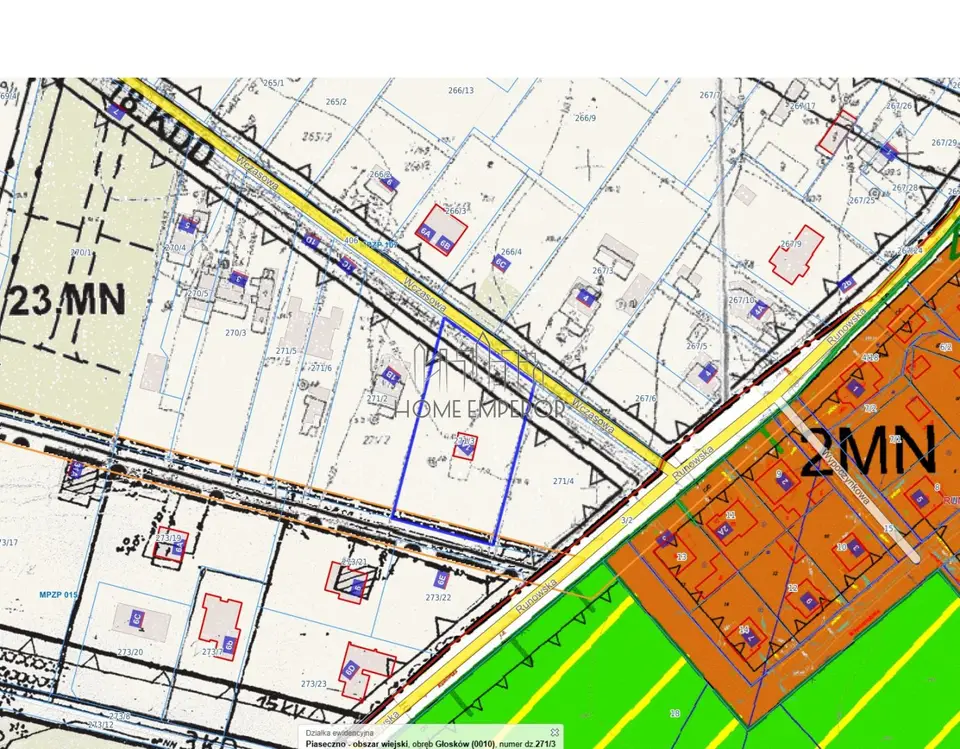 Działka budowlana 1 913 m², Głosków