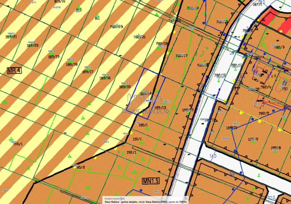 Działka budowlana 1 200 m², Stare Babice