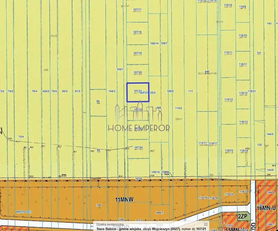 Działka rolna 1 000 m², Wojcieszyn