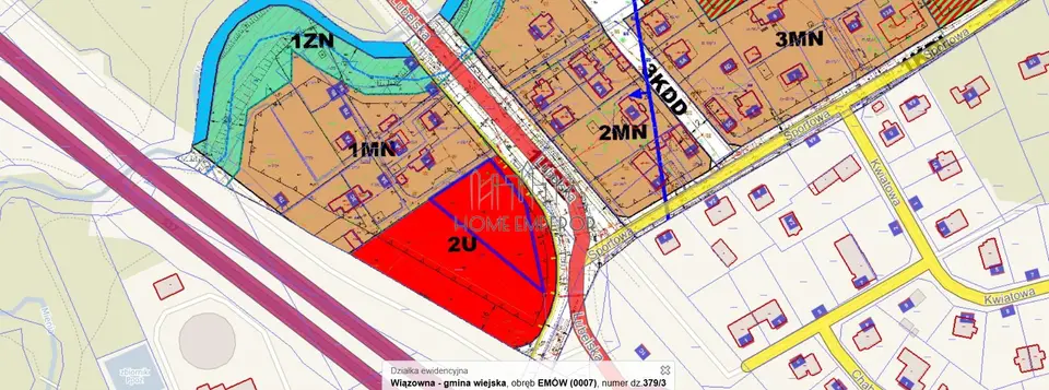 Działka inwestycyjna 1 890 m², Emów