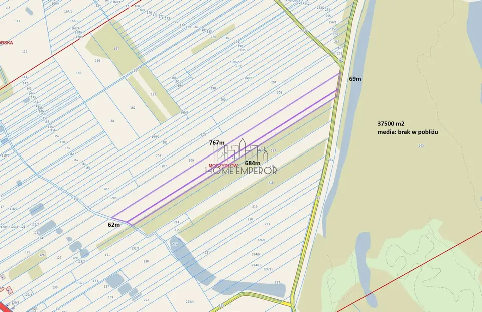 Działka rolna 3,75 ha, Moczydłów
