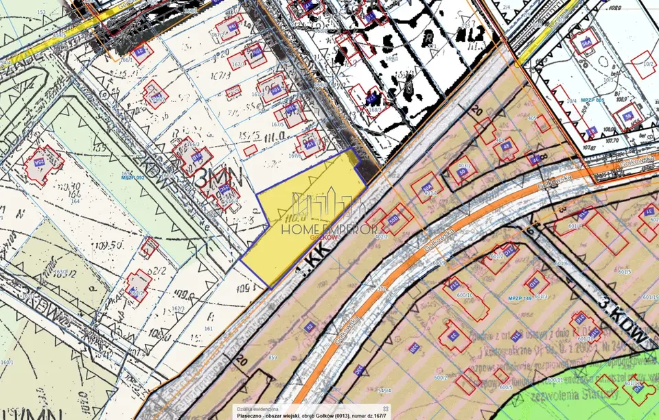 Działka budowlana 2 178 m², Gołków