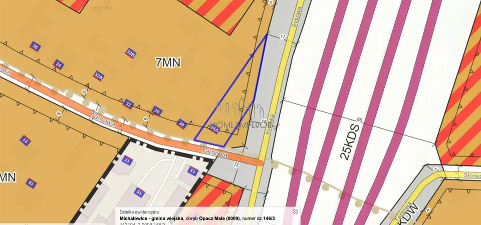 Działka budowlana 739 m², Opacz Mała