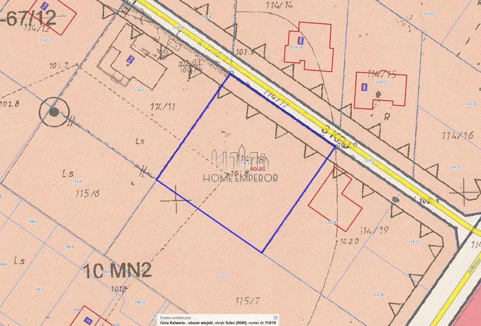 Działka budowlana 2 008 m², Solec