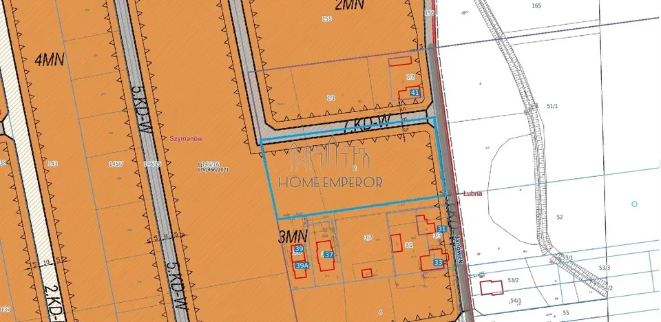 Działka budowlana 5 500 m², Łubna