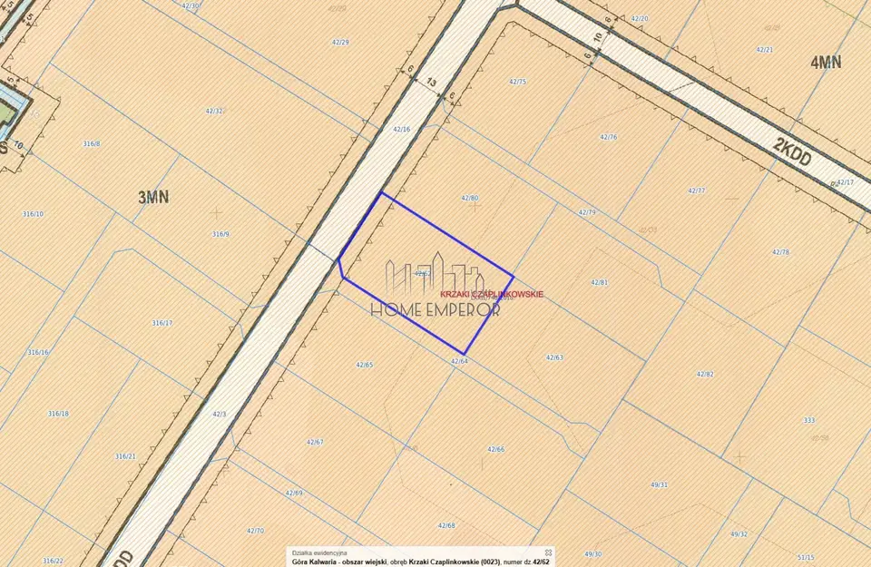 Działka budowlana 2 160 m², Krzaki Czaplinkowskie