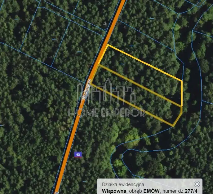 Działka leśna 4 044 m², Emów
