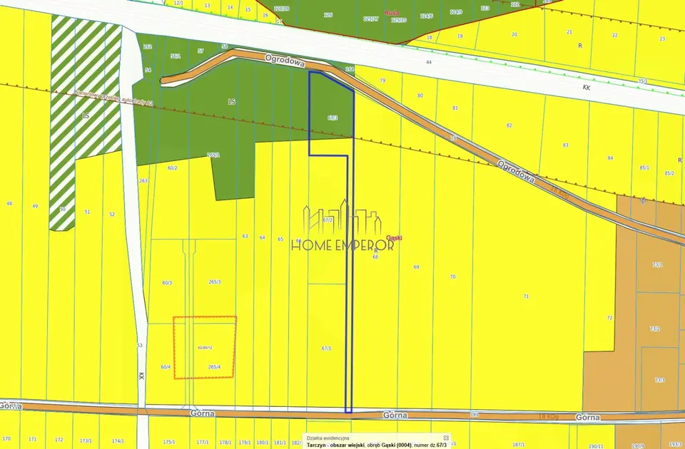 Działka rolna i leśna 4 947 m², Gąski