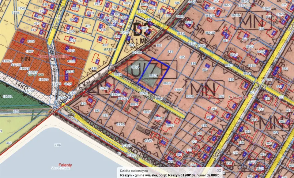 Działka inwestycyjna 1 367 m², Raszyn