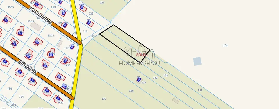 Działka budowlana 2 600 m², Solec