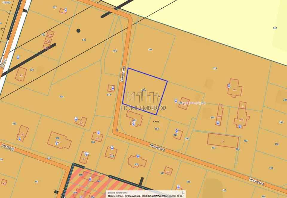 Działka budowlana 1 650 m², Kamionka