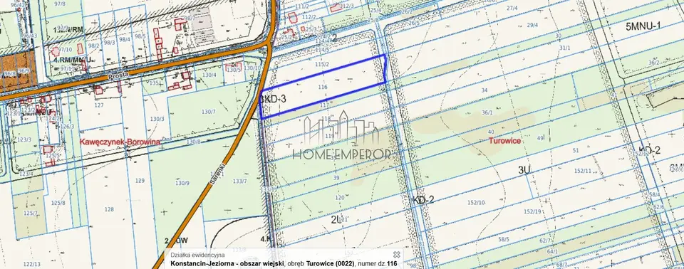 Działka inwestycyjna 8 601 m², Turowice