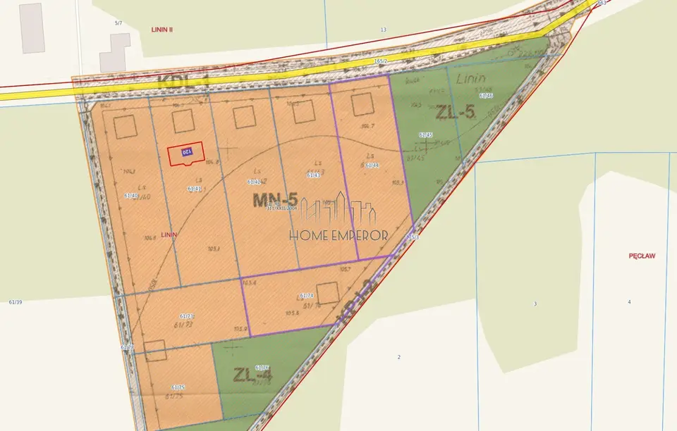 Działka budowlana 2 600 m², Linin
