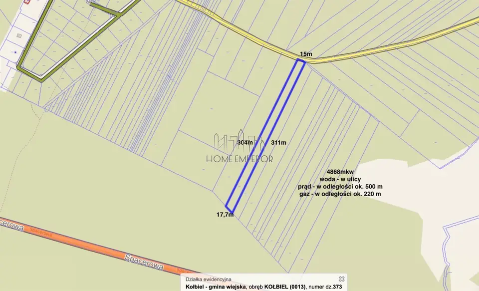 Działka siedliskowa i rolna 4 868 m², Kołbiel