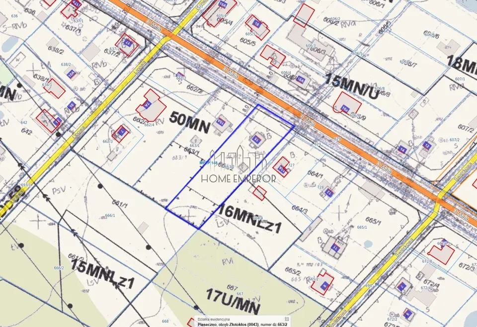 Działka budowlana 2 500 m², Złotokłos