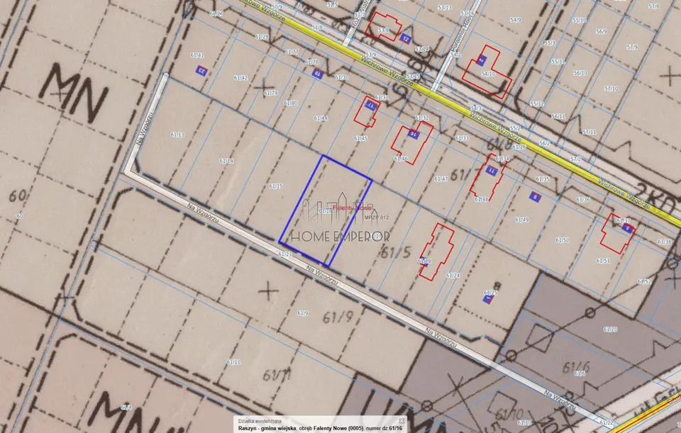 Działka budowlana 1 300 m², Falenty Nowe