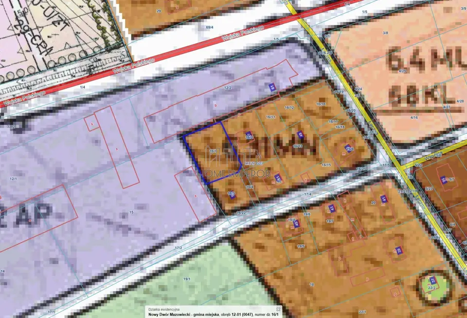 Działka budowlana 1 007 m², Nowy Dwór Mazowiecki