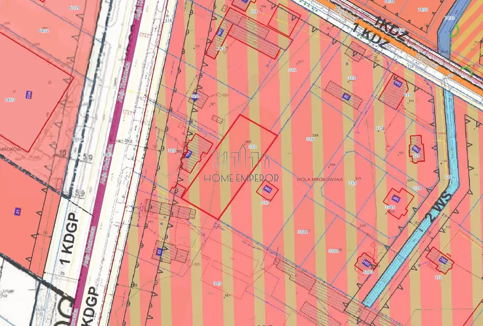 Działka budowlana i inwestycyjna 1 990 m², Wola Mrokowska