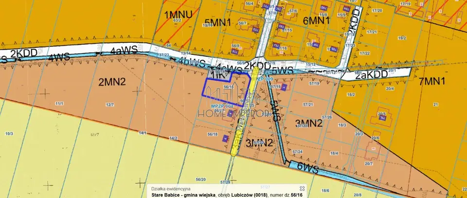 Działka budowlana 1 231 m², Lubiczów