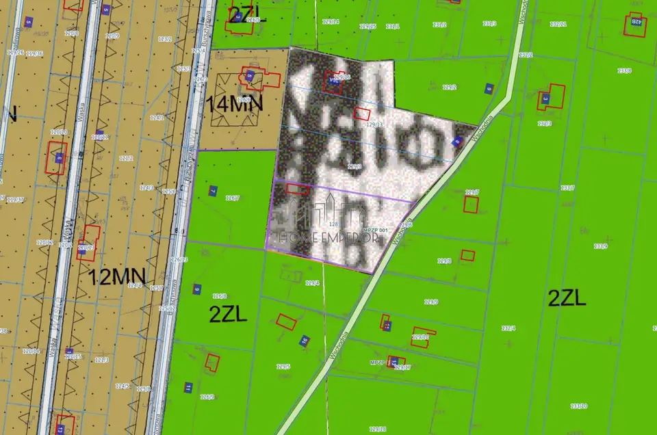 Działka budowlana 4 058 m², Jeziórko