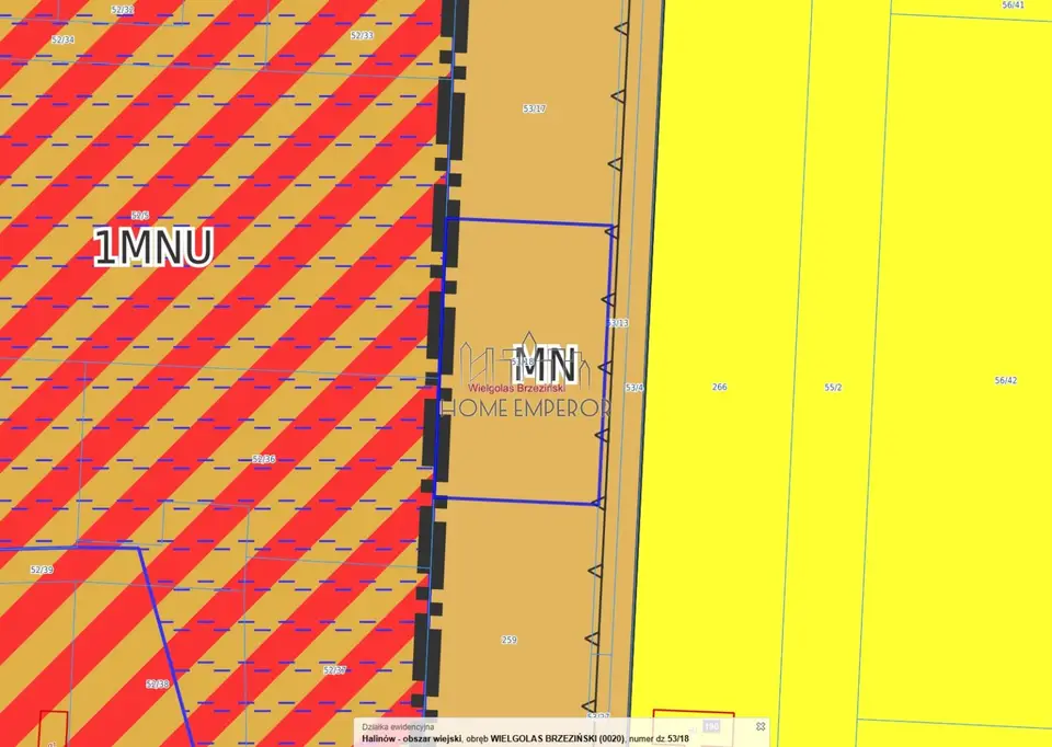 Działka budowlana 1 000 m², Wielgolas Brzeziński