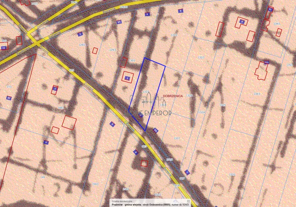 Działka budowlana i inwestycyjna 1 500 m², Dobrzenica