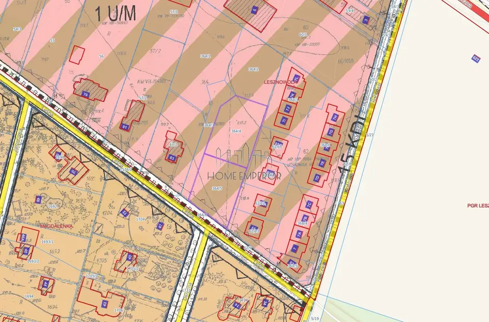 Działka budowlana i inwestycyjna 2 416 m², Lesznowola