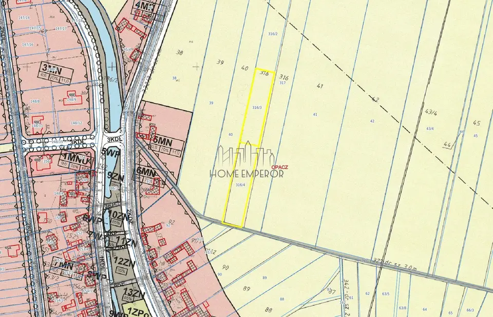 Działka rolna 4 392 m², Opacz