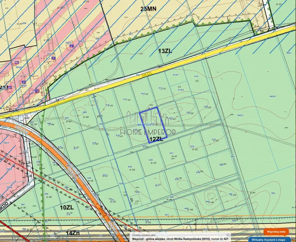Działka leśna 1 972 m², Wólka Radzymińska