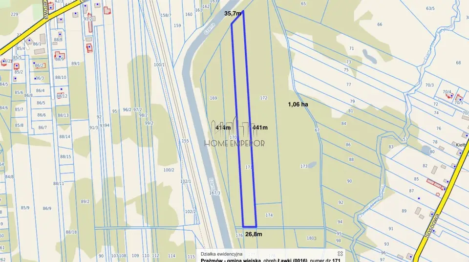 Działka budowlana, siedliskowa i rekreacyjna 1,06 ha, Ławki