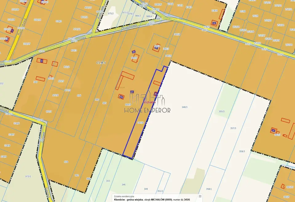 Działka budowlana 4 292 m², Michałów