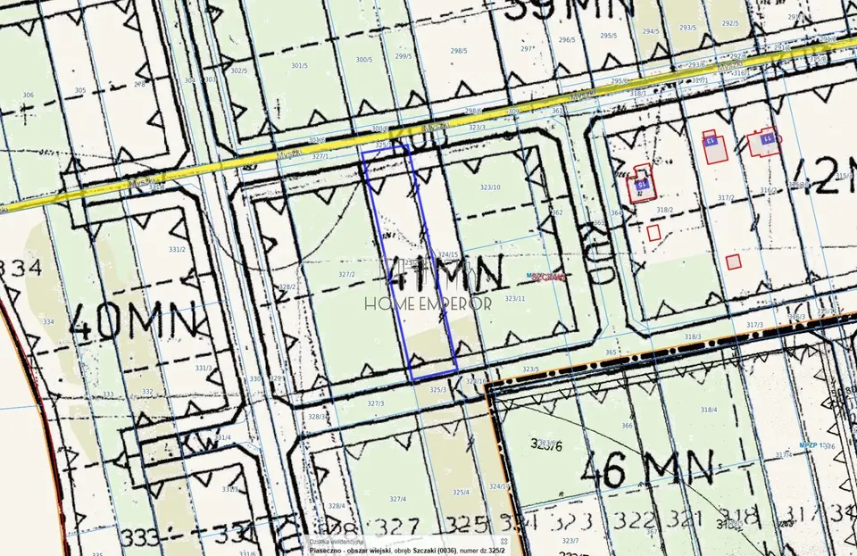 Działka budowlana 1 657 m², Szczaki