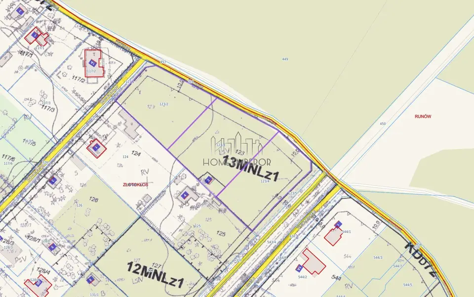 Działka budowlana 2 500 m², Złotokłos