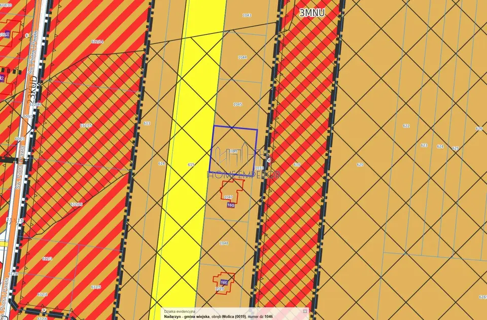 Działka budowlana 951 m², Wolica