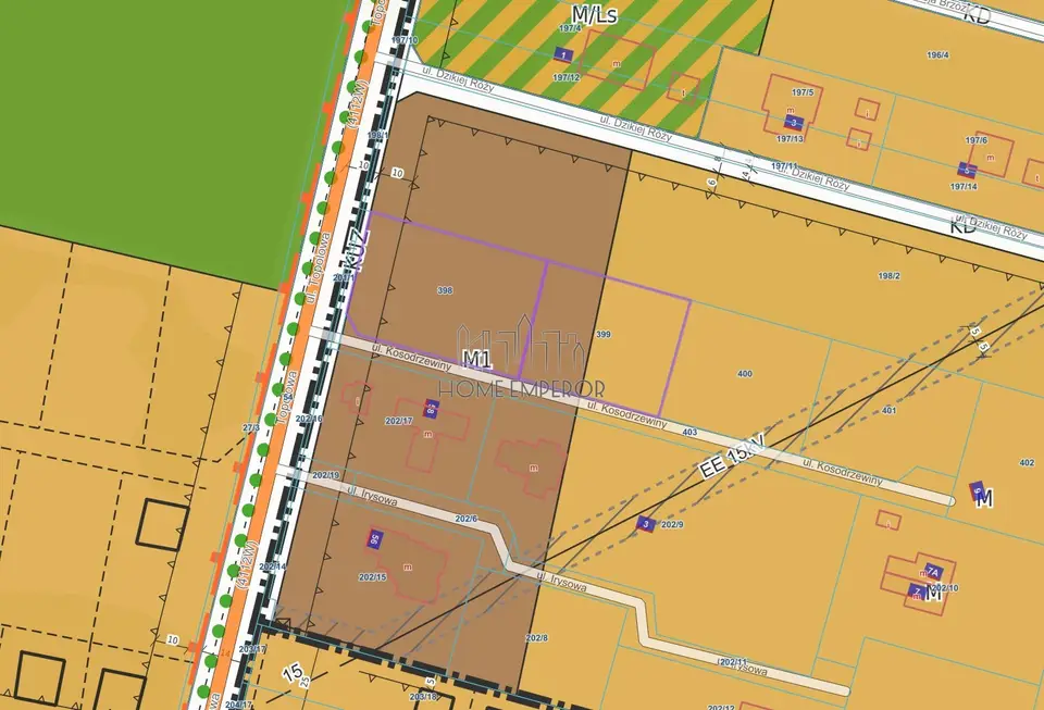 Działka budowlana 1 846 m², Wólka
