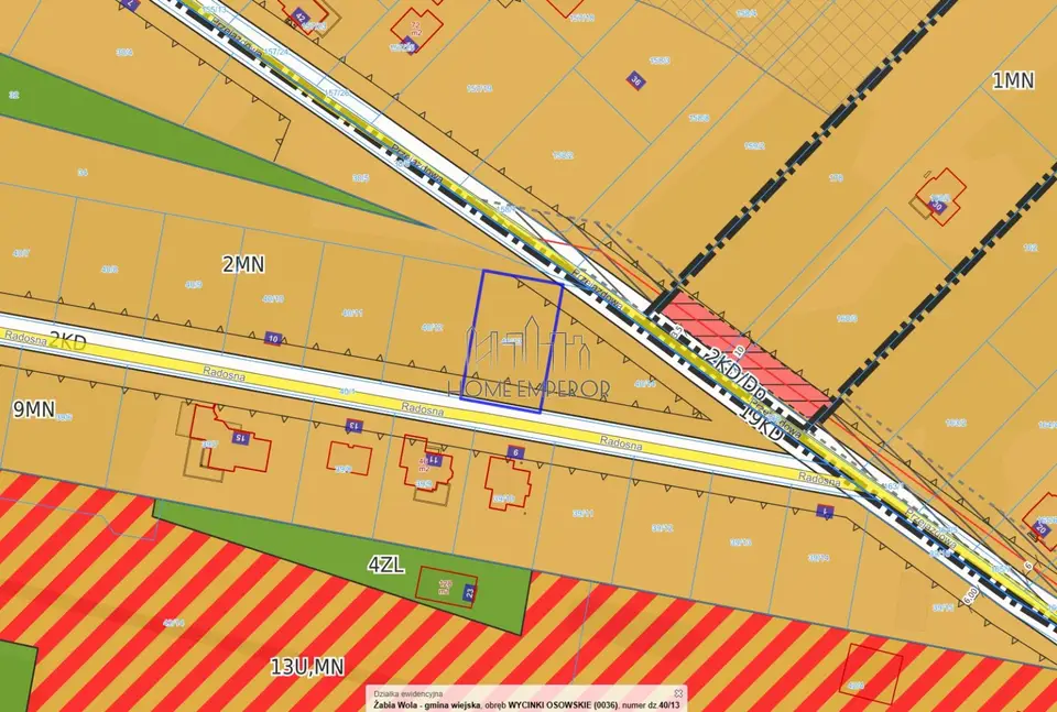 Działka budowlana 1 000 m², Wycinki Osowskie