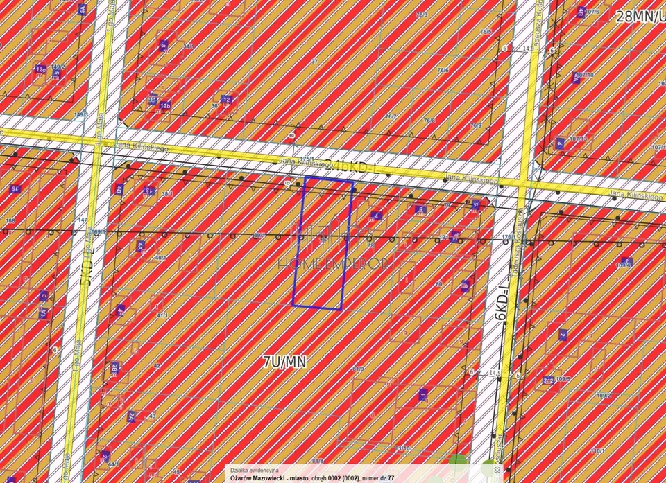 Działka budowlana i inwestycyjna 1 200 m², Ożarów Mazowiecki