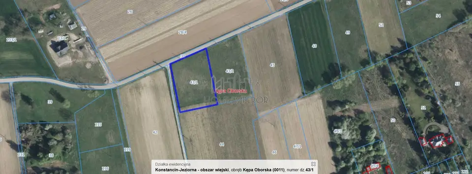 Działka budowlana 3 001 m², Kępa Oborska