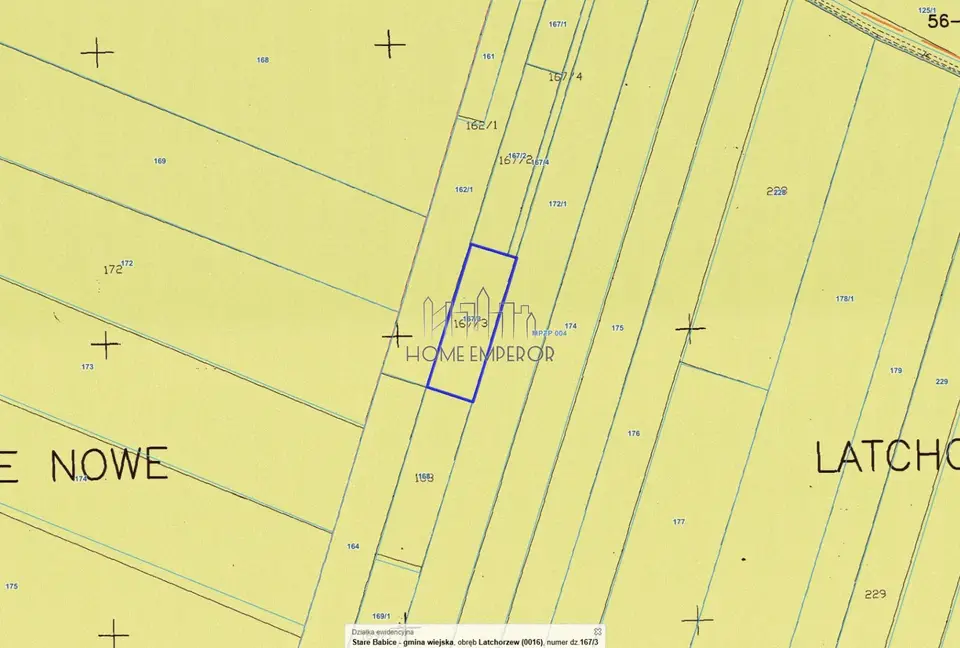 Działka rolna 849 m², Latchorzew