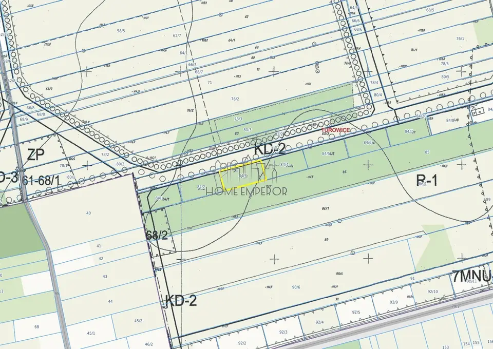 Działka rolna 1 000 m², Turowice