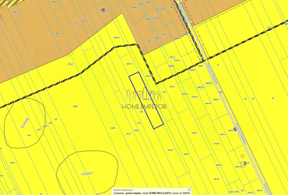 Działka rolna 3 140 m², Sowia Wola