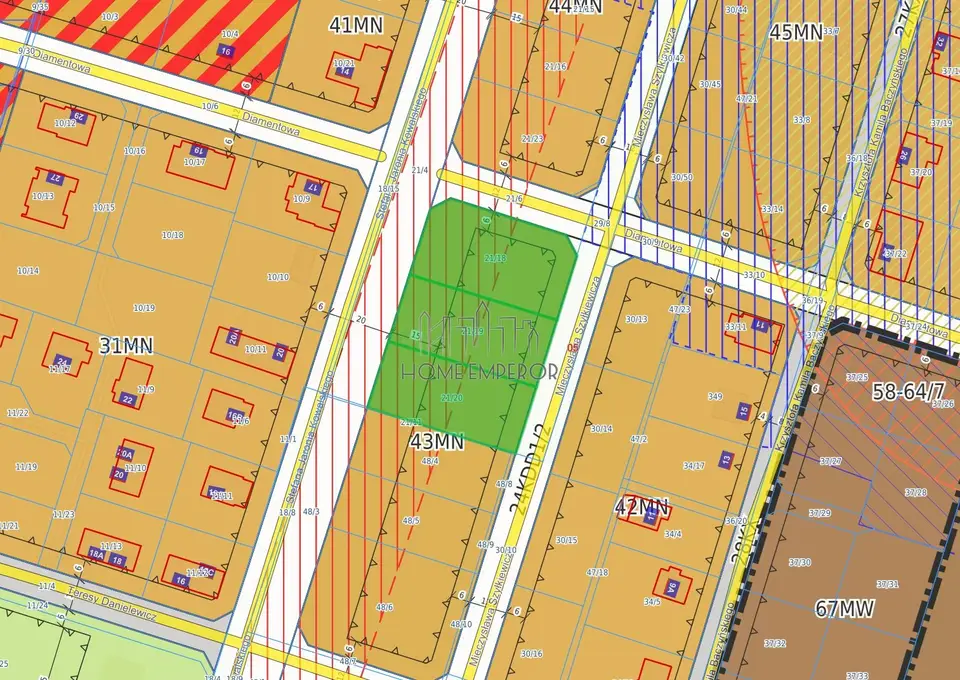 Działka budowlana 1 030 m², Pruszków