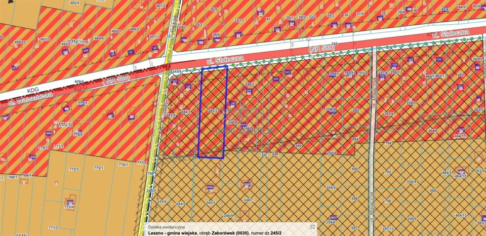 Działka budowlana 3 100 m², Zaborówek