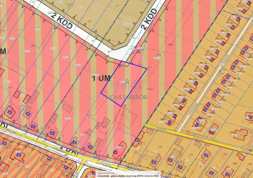 Działka budowlana i inwestycyjna 1 582 m², Łazy