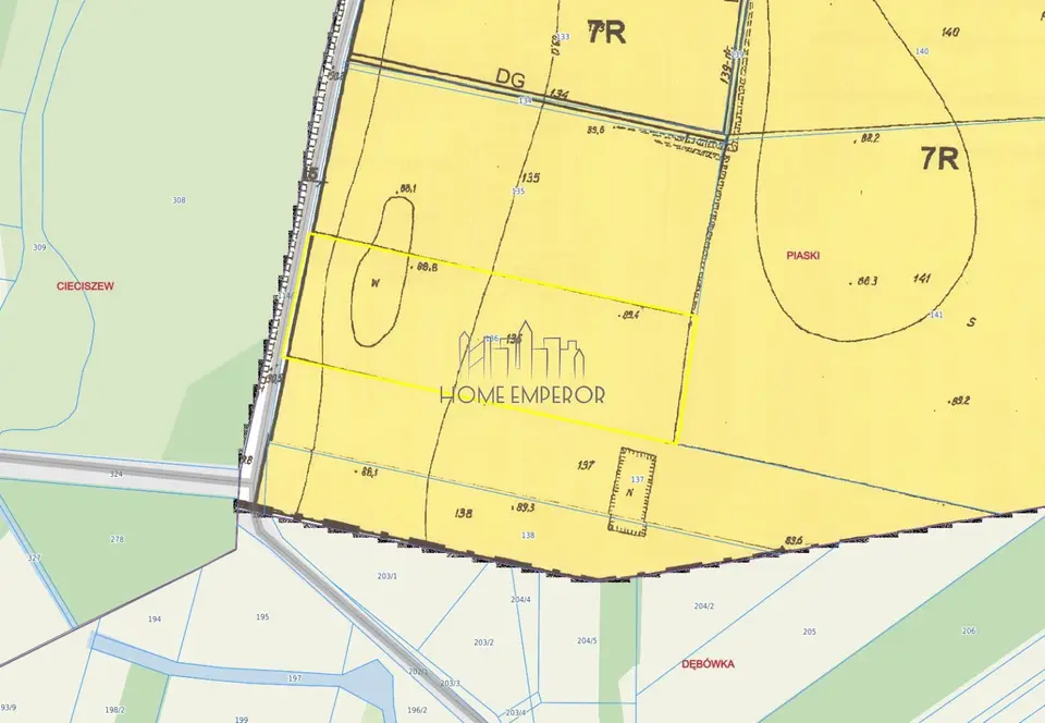 Działka rolna 1,51 ha, Piaski