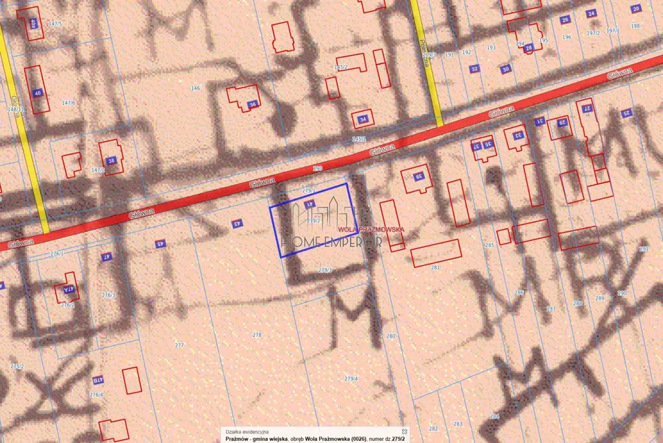 Działka budowlana 1 000 m², Wola Prażmowska