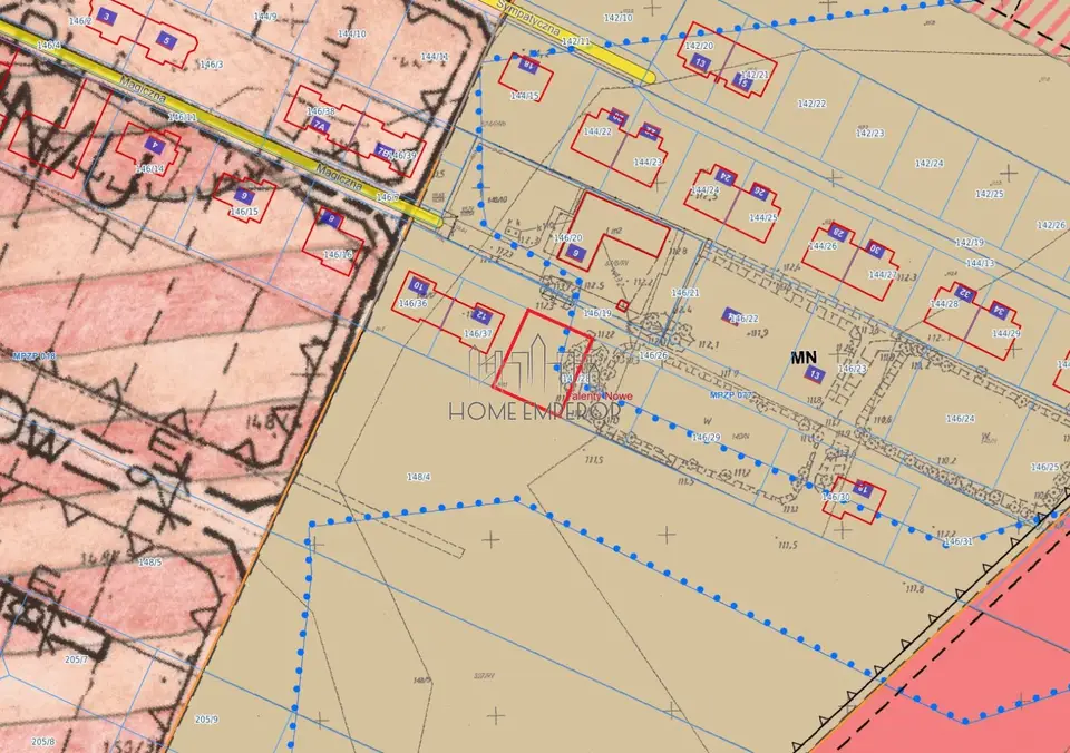Działka budowlana 500 m², Falenty Nowe