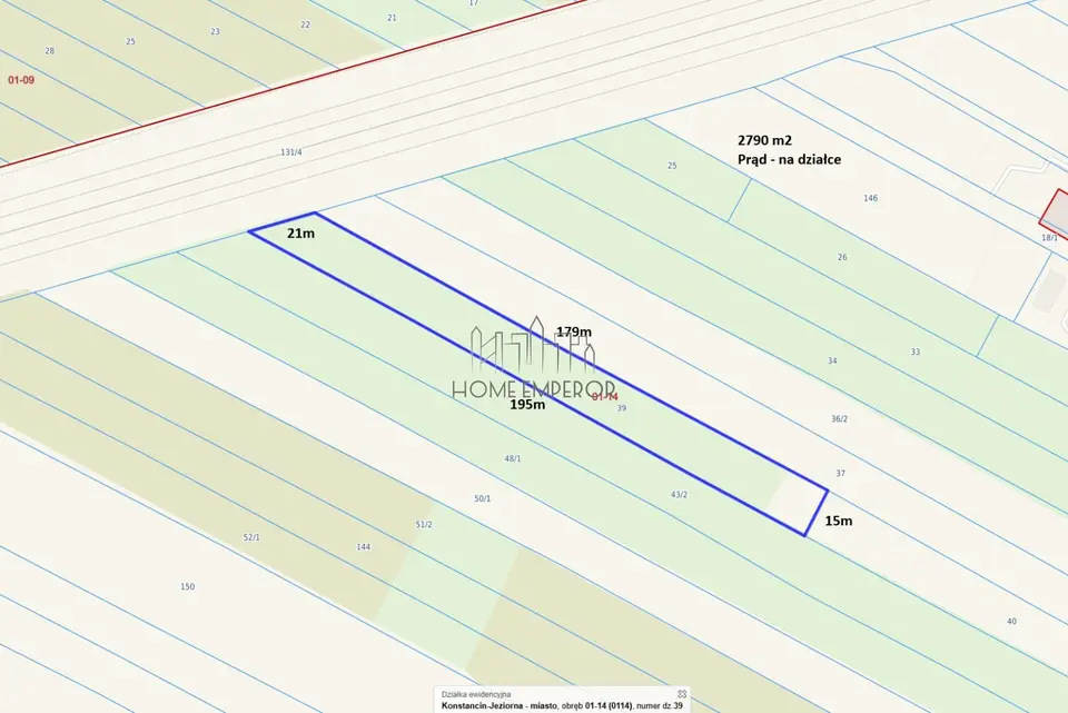 Działka rolna 2 790 m², Konstancin-Jeziorna