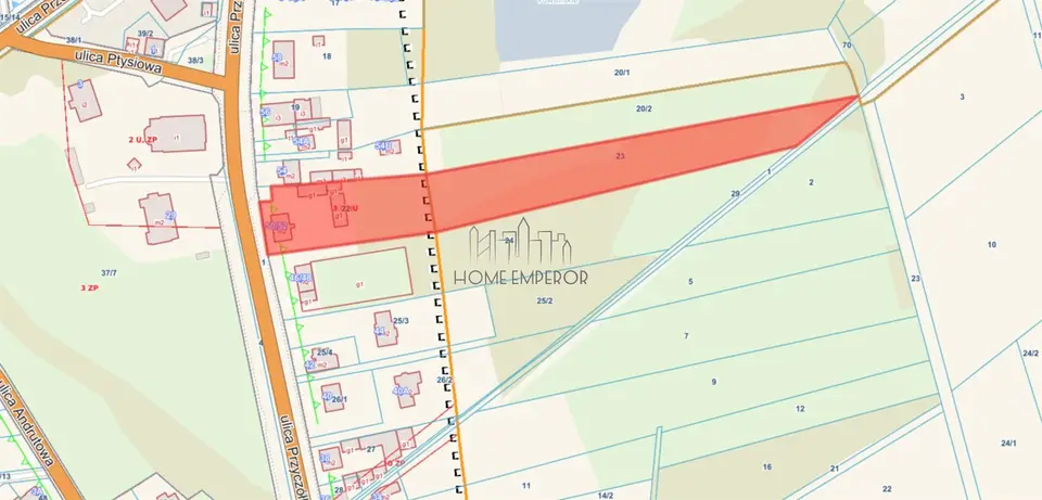 Działka budowlana 8 503 m², Warszawa, Wilanów